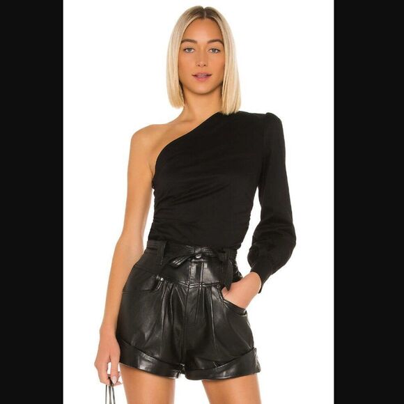 NWT Revolve x Superdown Preston One Shoulder Top in Black | Size XXS - Picture 1 of 12